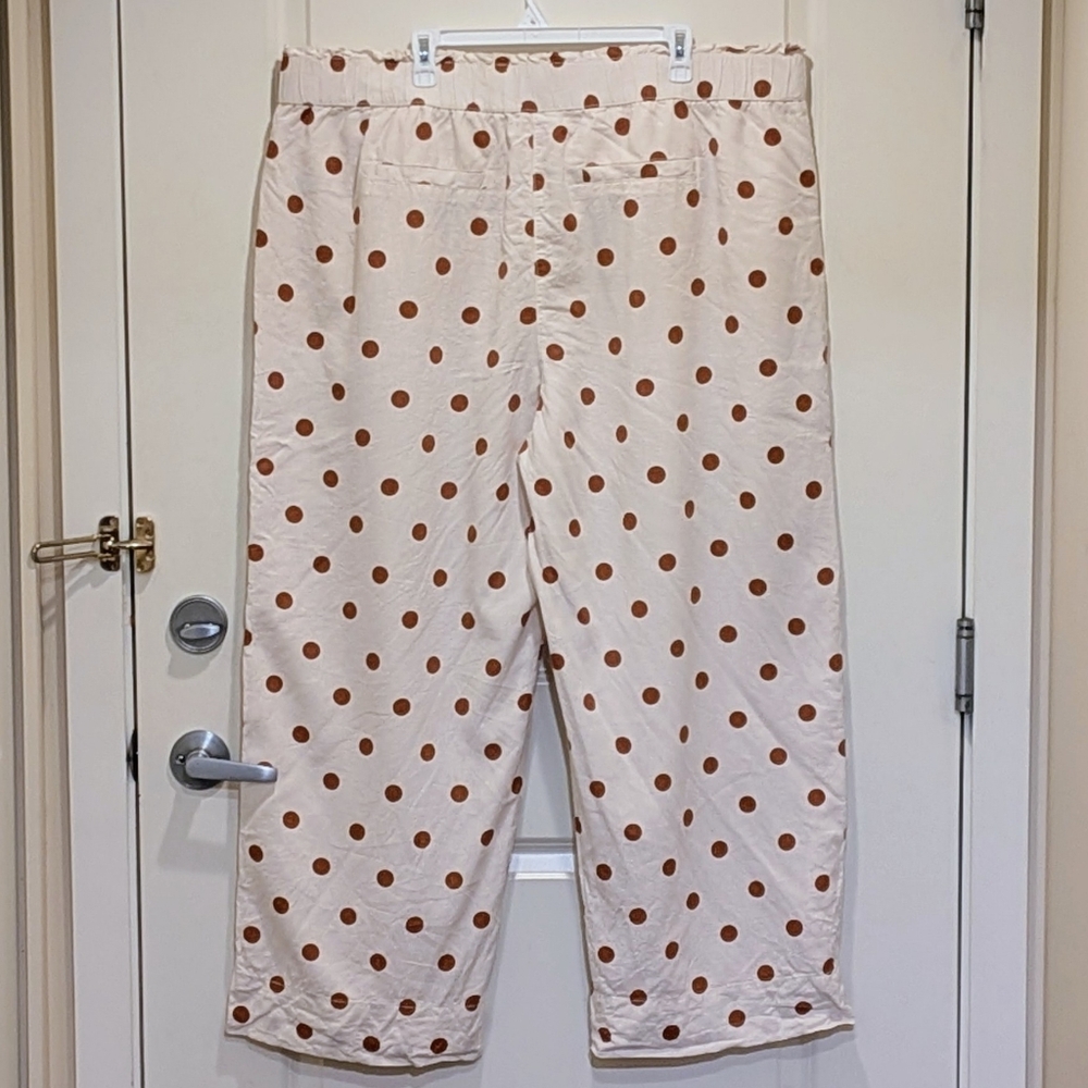 EUC Penningtons 1X/2X Linen and Cotton Blend Polka Dot Co-Ord Set - Picture 6 of 6